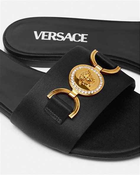 young versace sandals|versace medusa flats sandals women.